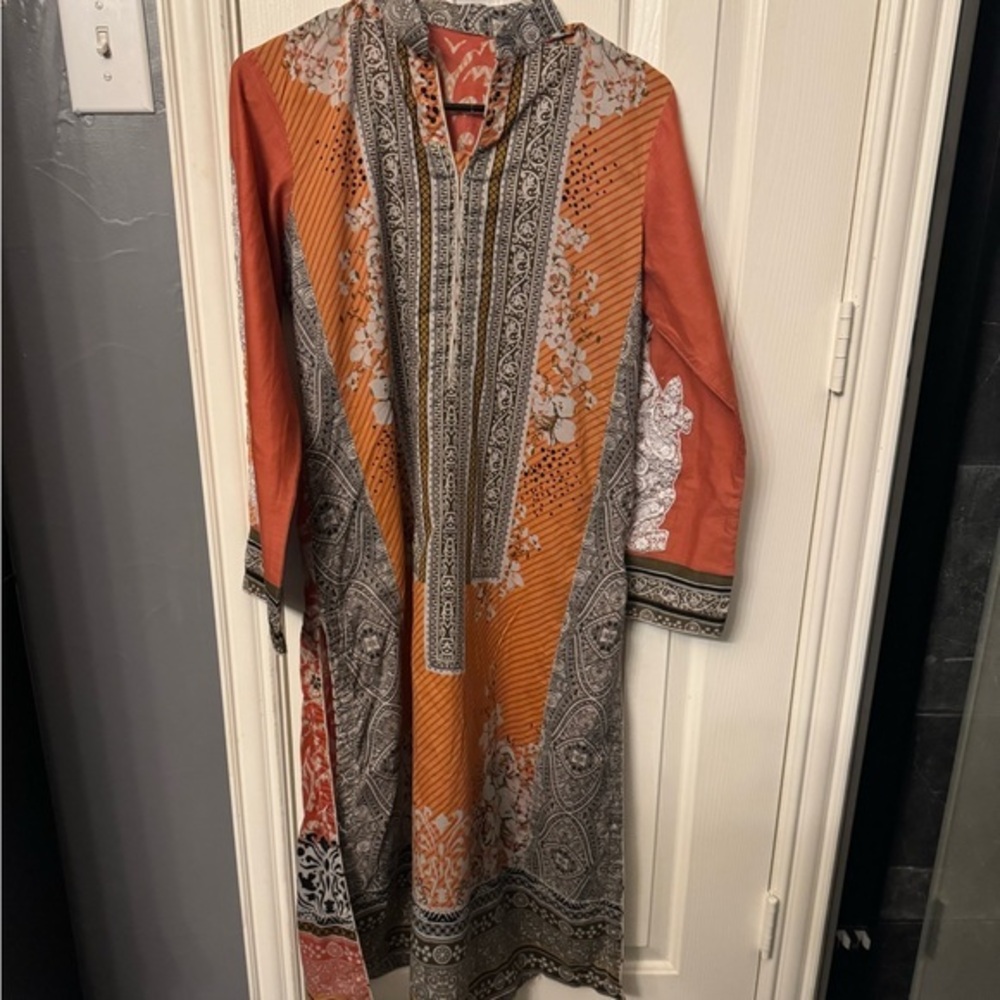 HSY lawn 3 piece kameez shalwar dress